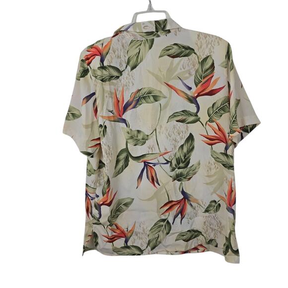 Alfred Dunner Bird Of Paridise Grannycore Tropical Hawaiian  Retro Button Top 12 - Picture 2 of 15